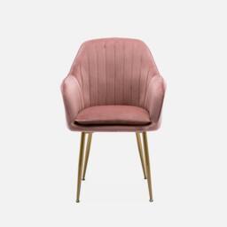 sweeek Accent Chair With Metal Legs in Pink - thumbnail 2
