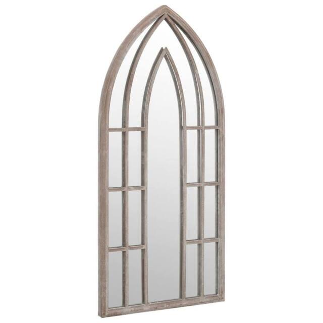 Berkfield Home Decorative Garden Mirror Sand 100x45 cm Iron for Outdoor Use in Beige - image 1