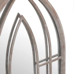 Berkfield Home Decorative Garden Mirror Sand 100x45 cm Iron for Outdoor Use in Beige - thumbnail 5