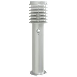 Berkfield Home Outdoor Floor Lamp with Sensor Silver 60 cm Stainless Steel - thumbnail 4