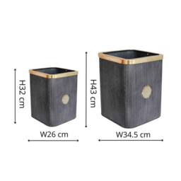 Royal Botanic Gardens Kew Kew Outdoor Antique Lead Richmond Plant Pot Set of 2 in Grey - thumbnail 6