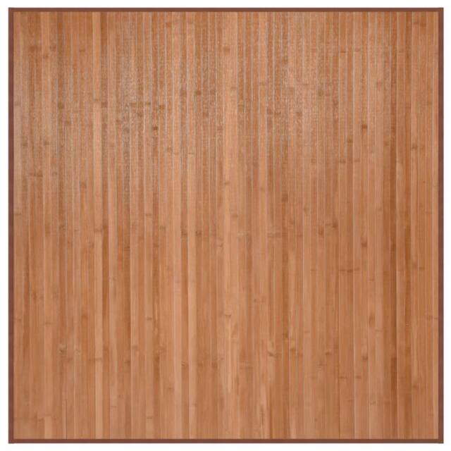 Berkfield Home Rug Square Natural100x100 cm Bamboo in Brown - Size: Medium - image 1