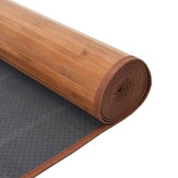 Berkfield Home Rug Square Natural100x100 cm Bamboo in Brown - Size: Medium - thumbnail 5