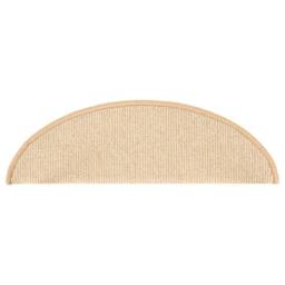 Berkfield Home Carpet Stair Treads 15 pcs Cream 56x17x3 cm - Size: Medium - thumbnail 5