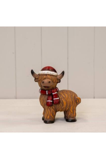 KDMD Brown & Red Terrocotta Highland Cow - 15mm in Terracotta - image 1