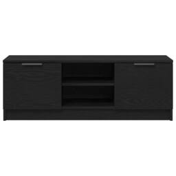 Berkfield Home TV Cabinet Black Oak 102x35x36, 5 cm Engineered Wood - thumbnail 6
