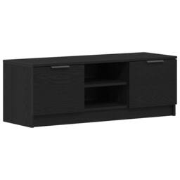Berkfield Home TV Cabinet Black Oak 102x35x36, 5 cm Engineered Wood