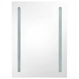 Berkfield Home LED Bathroom Mirror Cabinet Grey 50x13x70 cm - Size: 50 x 13 x 70 cm - thumbnail 4