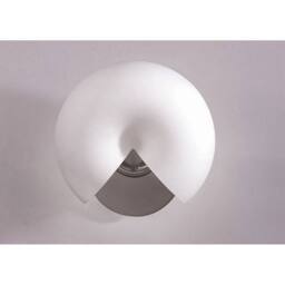 Netlighting Fosil Wall Lamp Switched 2 Light G9 Satin NickelFrosted White Glass in Grey - thumbnail 2