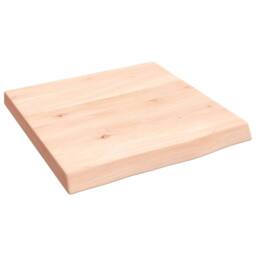 Berkfield Home Wall Shelf 40x40x(2-4) cm Untreated Solid Wood Oak in Light Oak - thumbnail 2