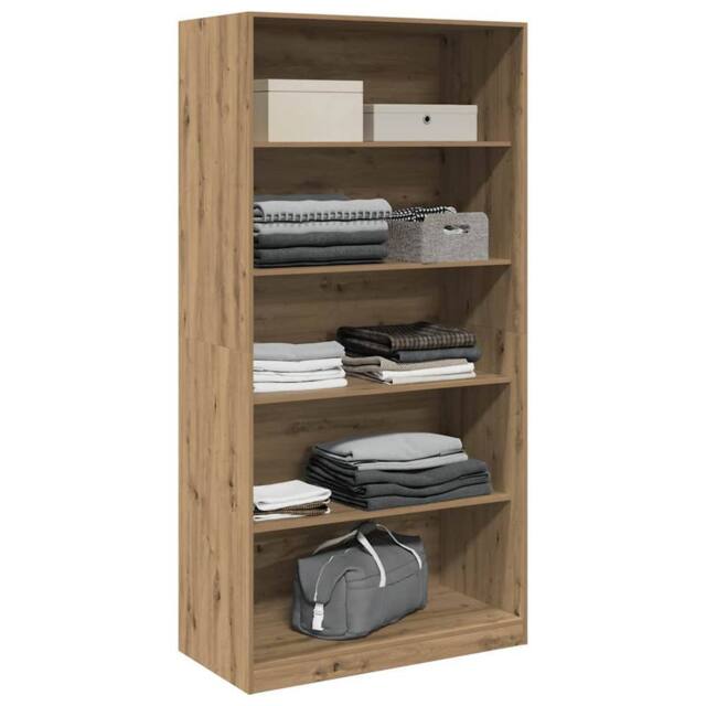 Berkfield Home Wardrobe Artisian Oak 100x50x200 cm Engineered Wood in Brown - Size: 100 x 50 x 200 cm - image 1