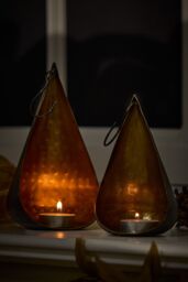 Dibor Set of 2 Brass Elegance Christmas Decoration Tea Holders in Brown - thumbnail 2