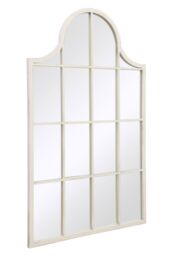 "MirrorOutlet White Metal Framed Arched Wall Mirror 41"" X 24"" (104CM X 62CM) - Size: 1 Pack" - thumbnail 3