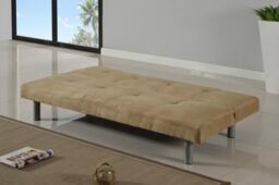 Comfy Living Ltd Faux Suede 3 Seater Fabric Sofa Bed in Brown - thumbnail 2