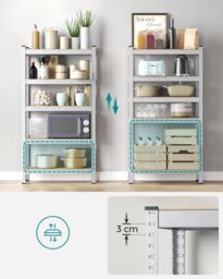 SONGMICS Set of 2 Garage Shelving Units with 5 Adjustable Shelves in Silver - thumbnail 5