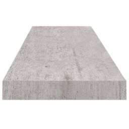 Berkfield Home Floating Wall Shelf Concrete Grey 90x23.5x3.8 cm MDF - thumbnail 5