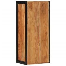 Berkfield Home Bathroom Wall Cabinet 40x30x90 cm Solid Wood Acacia & Iron in Brown - Size: 40 x 30 x 90 cm - thumbnail 5