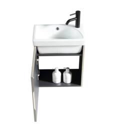 Bathroom Kingdom Flauto Soft Coffee Wall Hung Cloakroom Vanity Basin 450mm in Taupe - thumbnail 3