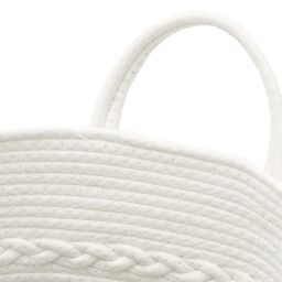 Berkfield Home Storage Basket Brown & White √ò43x38 cm Cotton - Size: 43x38 cm - thumbnail 6