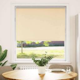 Berkfield Home Roller Blind Blackout Beige 100x130 cm Fabric Width 95.7 cm Polyester - thumbnail 1
