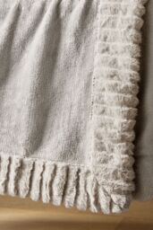 Catherine Lansfield 'Velvet & Faux Fur' Throw in Natural - Size: 150 cm x 200 cm - thumbnail 2