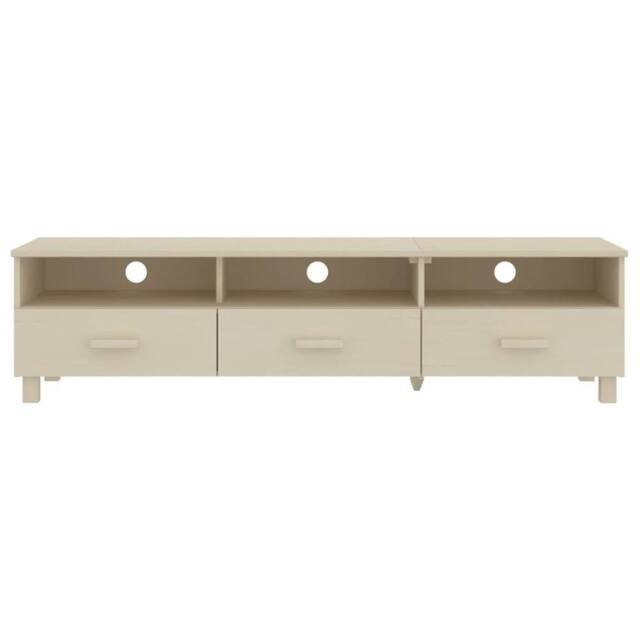 Berkfield Home TV Cabinet HAMAR Honey Brown 158x40x40 cm Solid Wood Pine in Light Brown - Size: 158 x 40 x 40 cm - image 1
