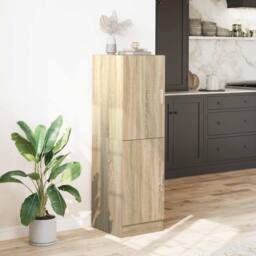 Berkfield Home Kitchen Cabinet Sonoma Oak 38x41.5x131.5 cm Engineered Wood in Light Oak - thumbnail 3
