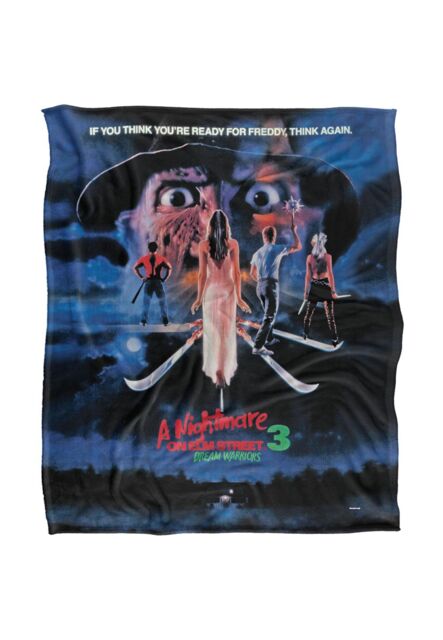 Nightmare On Elm Street A Blanket, 152x127 cm 3 Poster Silky Touch Super Soft Throw Blanket in White - image 1