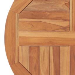 Berkfield Home Table Top Solid Teak Wood Round 2.5 cm 60 cm in Brown - thumbnail 5