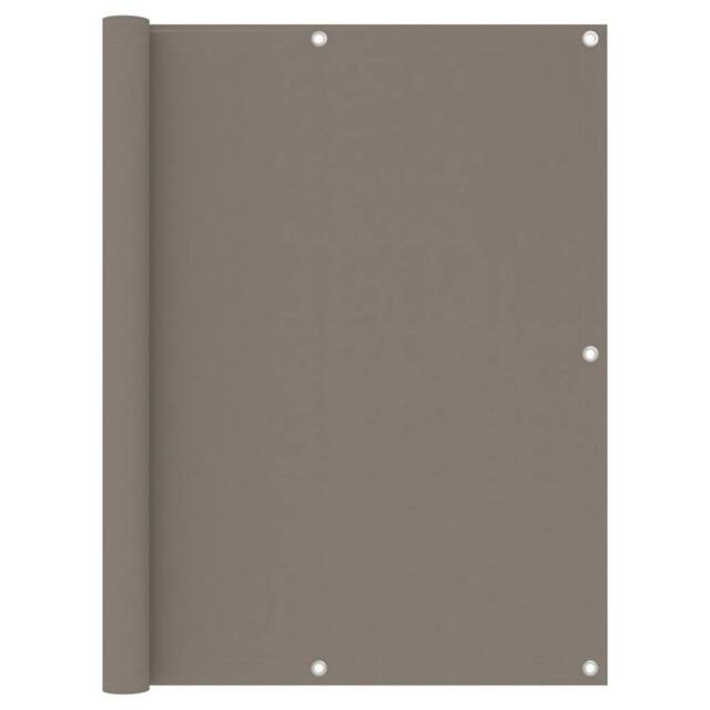 Berkfield Home Balcony Screen Taupe 120x600 cm Oxford Fabric in Beige - image 1
