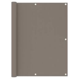 Berkfield Home Balcony Screen Taupe 120x600 cm Oxford Fabric in Beige - thumbnail 1