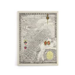 "Artery8 Map Curtis 1930 Creole City New Orleans Canvas Wall Art Print in Beige - Size: W18"" x H24""" - thumbnail 1
