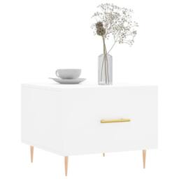 Berkfield Home Decorative Coffee Table White 50x50x40 cm Engineered Wood - Size: 50 x 50 x 40 cm - thumbnail 1