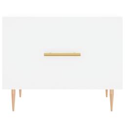 Berkfield Home Decorative Coffee Table White 50x50x40 cm Engineered Wood - Size: 50 x 50 x 40 cm - thumbnail 5