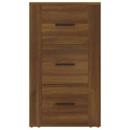 Berkfield Home Sideboard Brown Oak 40x33x70 cm Engineered Wood - Size: 40 x 33 x 70 cm - thumbnail 1