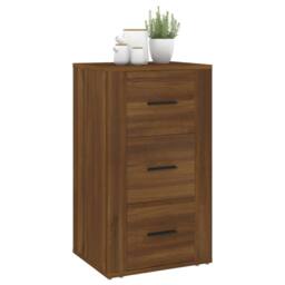 Berkfield Home Sideboard Brown Oak 40x33x70 cm Engineered Wood - Size: 40 x 33 x 70 cm - thumbnail 8