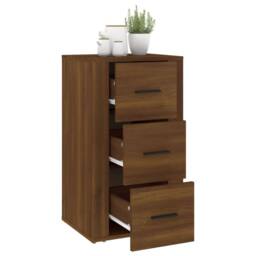 Berkfield Home Sideboard Brown Oak 40x33x70 cm Engineered Wood - Size: 40 x 33 x 70 cm - thumbnail 7