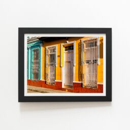 "Warren Reed - Designer View Of Trinidad Street, Cuba Framed Art Print in Black - Size: W24"" x H36""" - thumbnail 2