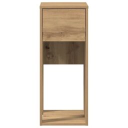 Berkfield Home Computer Tower Stand with Drawer Artisan Oak 30x44x74 cm in Brown - Size: 30 x 44 x 74 cm - thumbnail 5