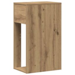 Berkfield Home Computer Tower Stand with Drawer Artisan Oak 30x44x74 cm in Brown - Size: 30 x 44 x 74 cm - thumbnail 7
