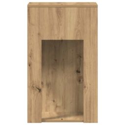 Berkfield Home Computer Tower Stand with Drawer Artisan Oak 30x44x74 cm in Brown - Size: 30 x 44 x 74 cm - thumbnail 6