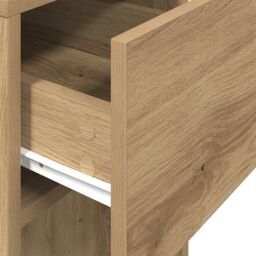 Berkfield Home Computer Tower Stand with Drawer Artisan Oak 30x44x74 cm in Brown - Size: 30 x 44 x 74 cm - thumbnail 8