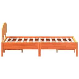 Berkfield Home Beautiful Bed Frame without Mattress Wax Brown 135x190 cm Double - thumbnail 5