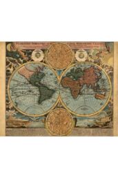 Origin Murals Vintage Map Wall Mural - Size: W350 cm x H280 cm - thumbnail 2