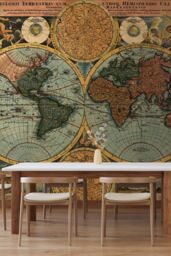 Origin Murals Vintage Map Wall Mural - Size: W350 cm x H280 cm - thumbnail 5
