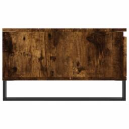 Berkfield Home Coffee Table Smoked Oak 90x60x35 cm Engineered Wood in Brown - Size: 90 x 60 x 35 cm - thumbnail 7