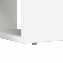 Berkfield Home Elegant Desk with Storage White 113x54x120 cm Engineered Wood - Size: 113 x 54 x 120 cm - thumbnail 9