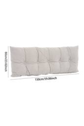 Living and Home Cozy Upholstered Headboard Pillow in Light Grey - Size: Medium - thumbnail 8