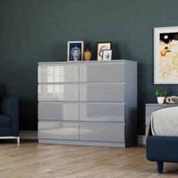 HD Designs Vida Designs Glinton 3 Piece Bedroom Set (2 Drawer Bedside Chest, 8 in Grey - thumbnail 5