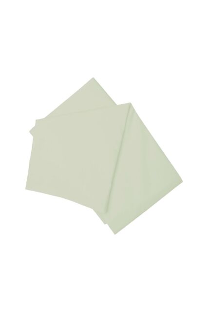 Belledorm Easy Care 200 Thread Count Cotton Polyester Percale Flat Sheet in Pale Green - Size: Single - image 1
